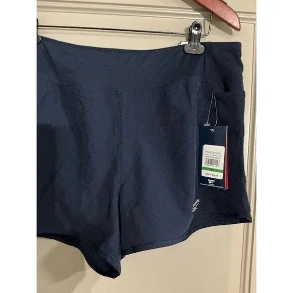 Reebok Women's Slim Speed Duo Running Shorts Maritime Blue Sz XL NWT - Picture 5 of 8
